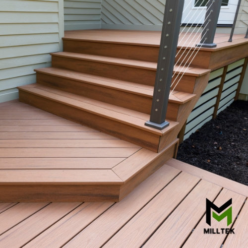 Deck With Cable Railing